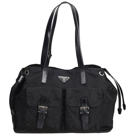 prada black big fluffy neilon bag|prada nylon bag.